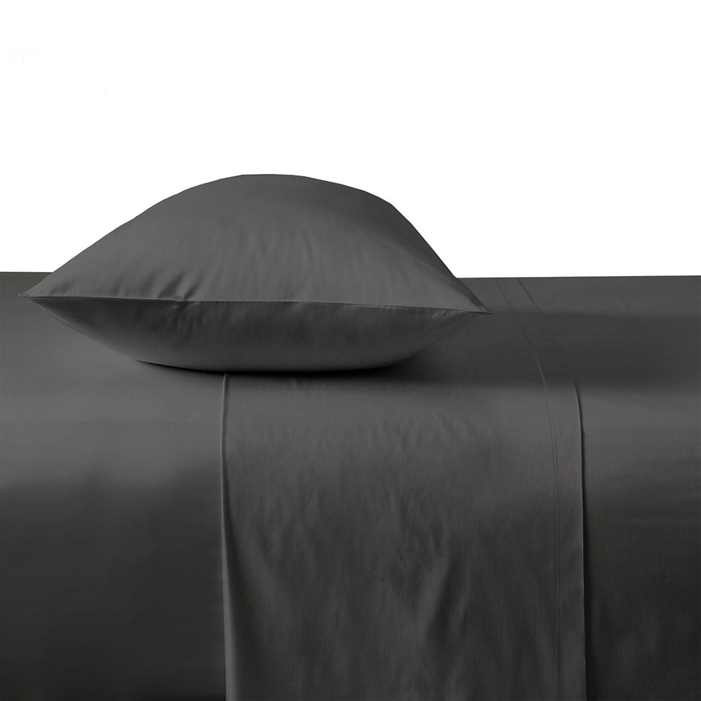 Bambury Bed Chateau Fitted Sheet Pewter Ultra Soft Home Bedding — King Single