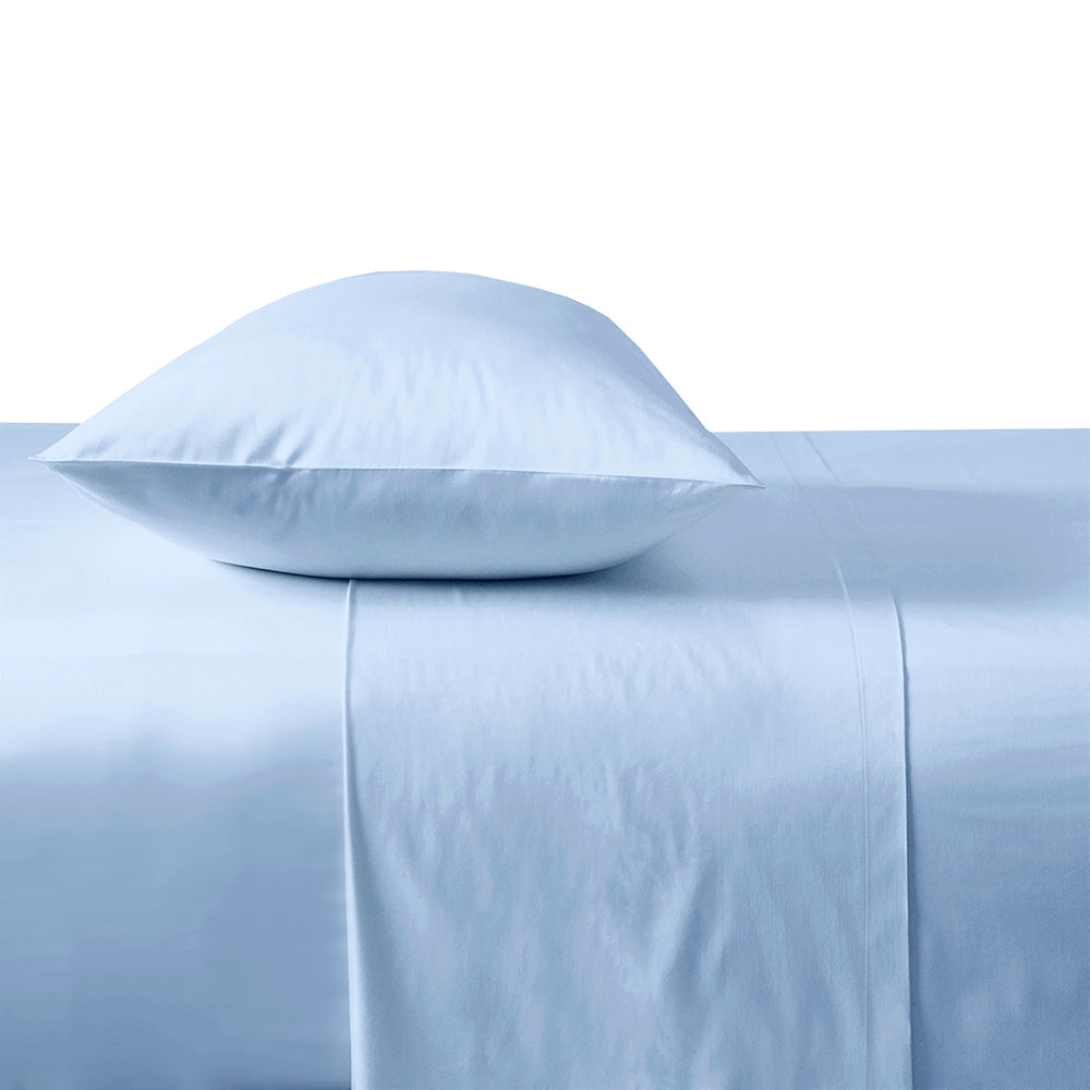 Bambury Size King Bed Chateau Flat Sheet Blue Ultra Soft Home Bedding
