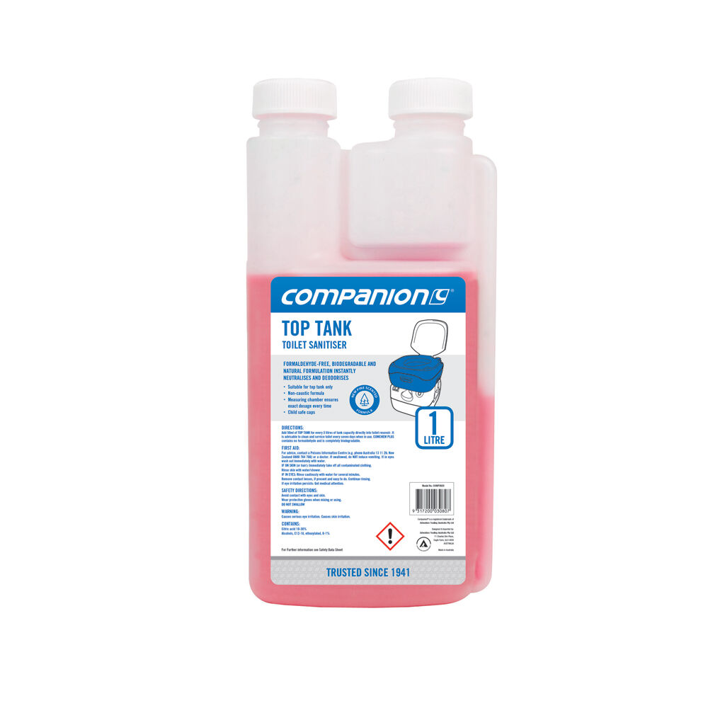 Companion Portable Toilet Chemical Top Tank Camping Toilet Cleaner Sanitiser 1L