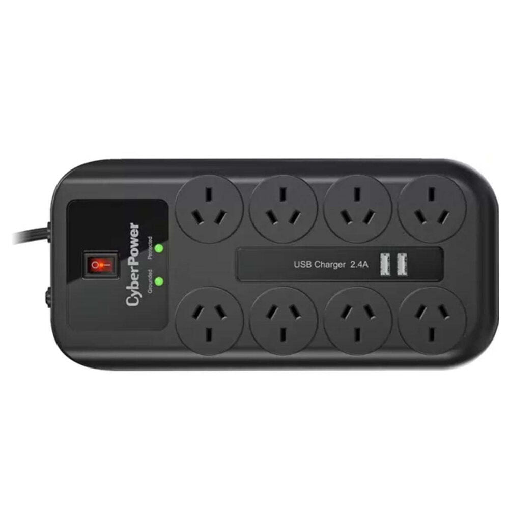 Cyberpower USB Charging/8 Outlet Port Surge Protector for Home/Office Appliances — image 3