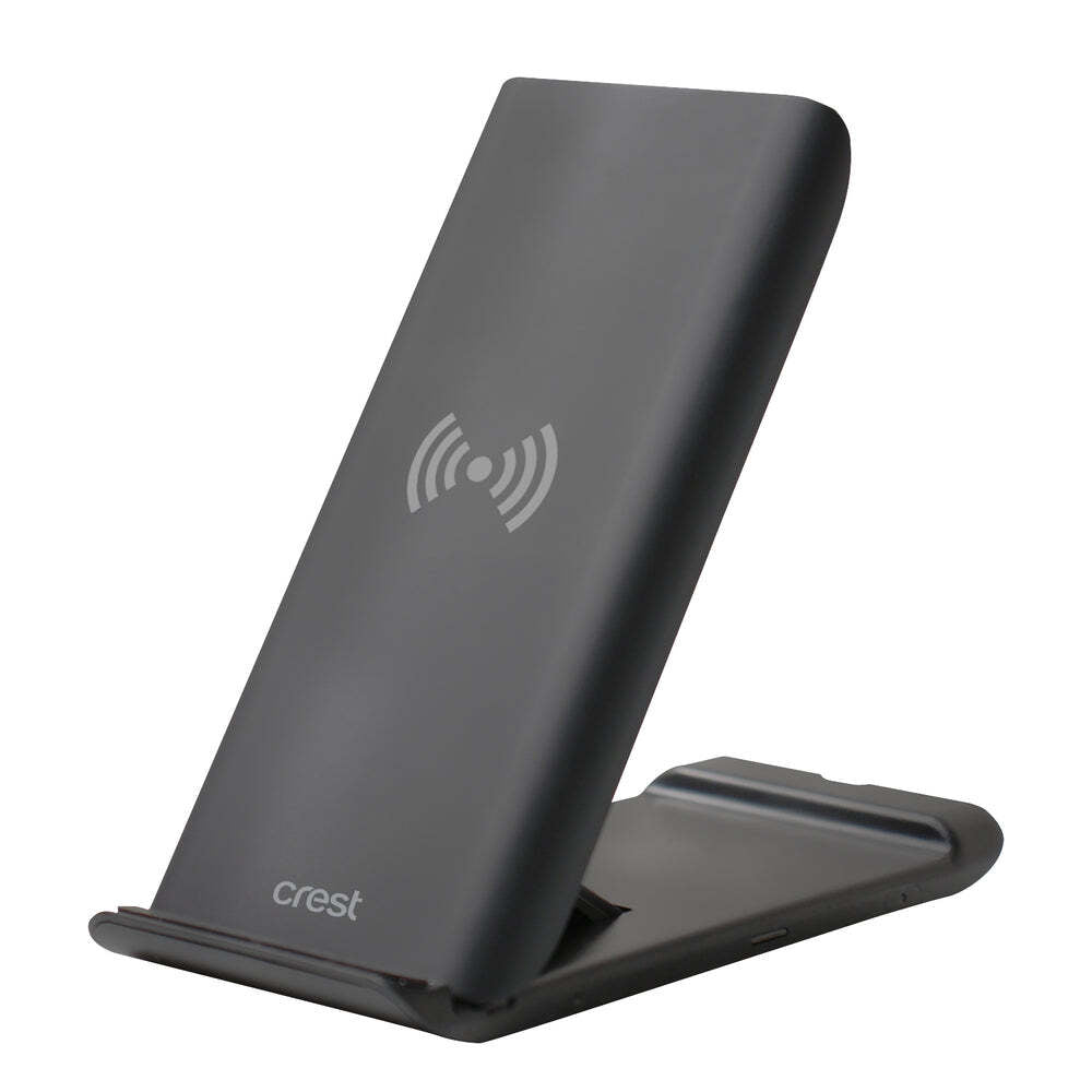 Crest 15w Wireless Qi Smartphone Charging Stand w/Quick Charge 3.0A Wall Charger