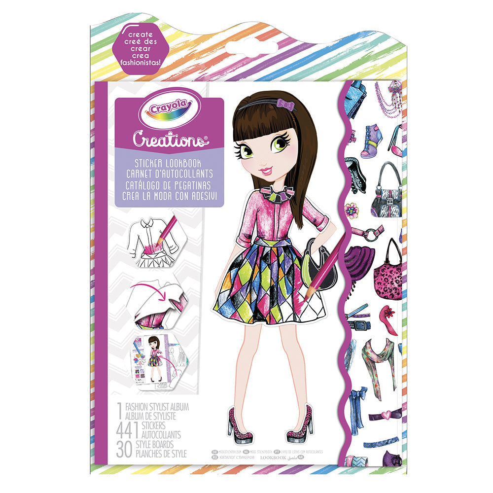 Crayola Kids/Childrens Art/Craft Creations Colouring/Sticker Fashion Look Book