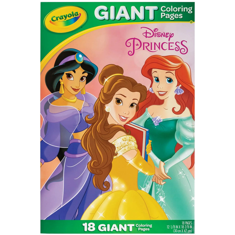 Crayola Giant 18pg Disney Princess Colouring Pages Foldalope Kids/Children 3y+