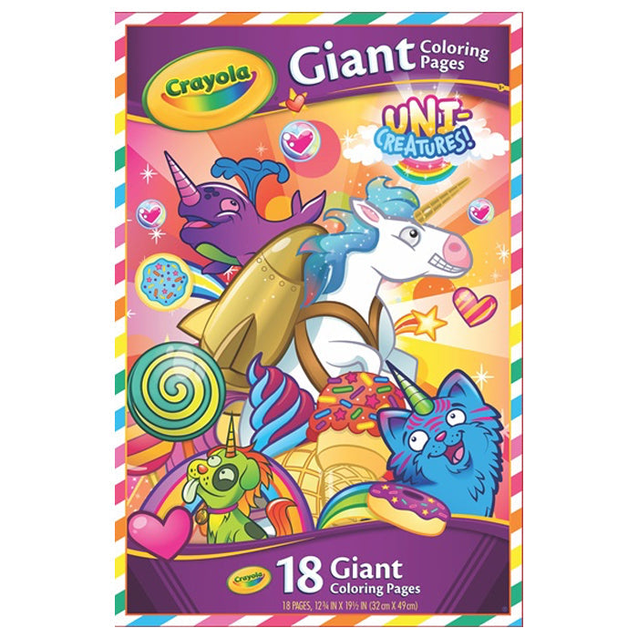 Crayola Giant 18pg Colouring Pages Foldalope Uni Creatures Kids/Children 3y+ (4 Pack) — image 3