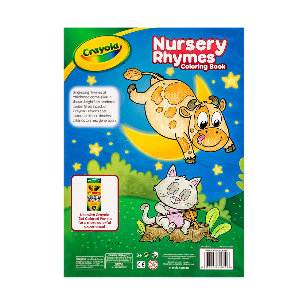 Crayola Kids/Childrens 96 Page Nursery Rhymes Colouring Book w/Stickers 36m+ — image 2