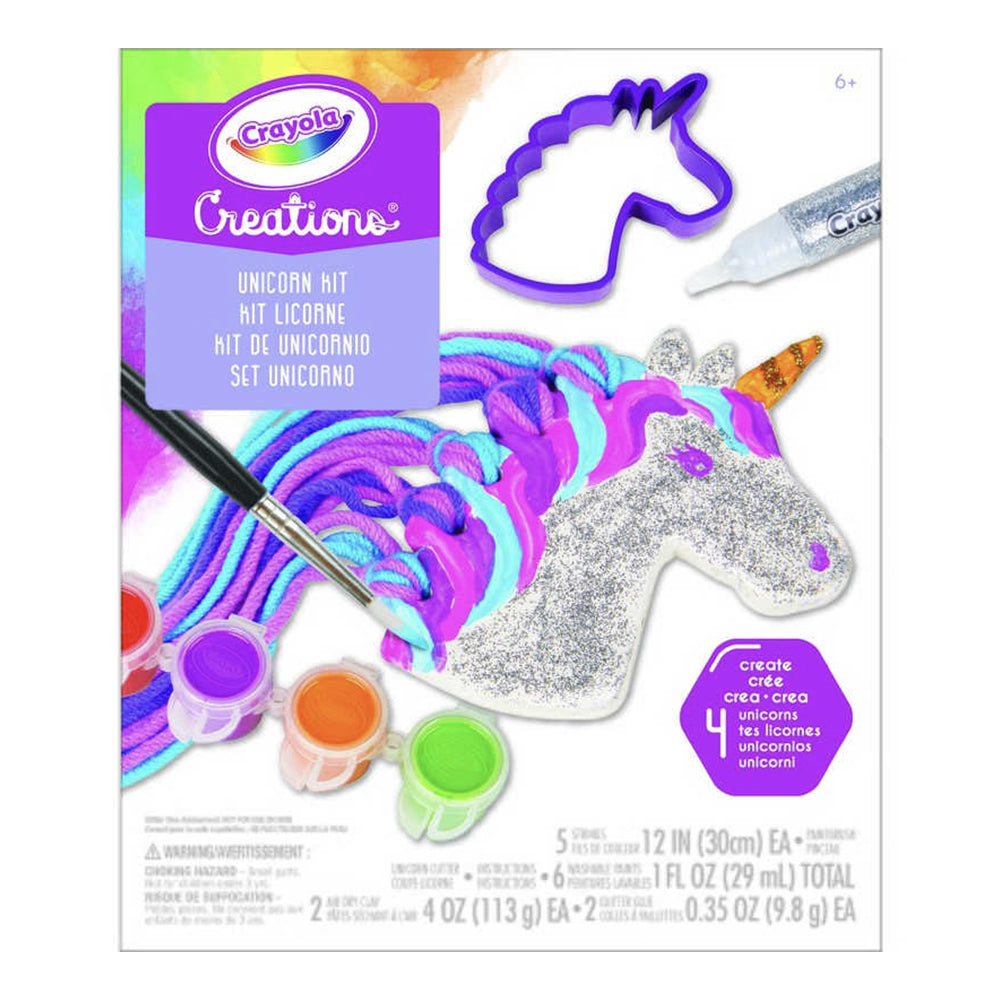 Crayola Kids/Childrens Creations Unicorn Air Dry Modelling Clay DIY Kit 96m+
