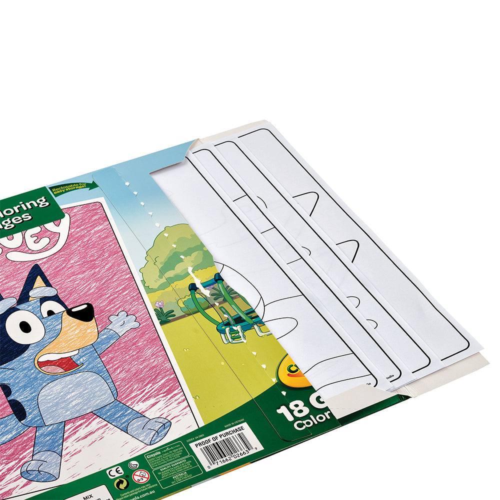 Crayola Kids/Childrens Creative Giant Colouring/Draw Page Foldalope Bluey 36m+ — image 2