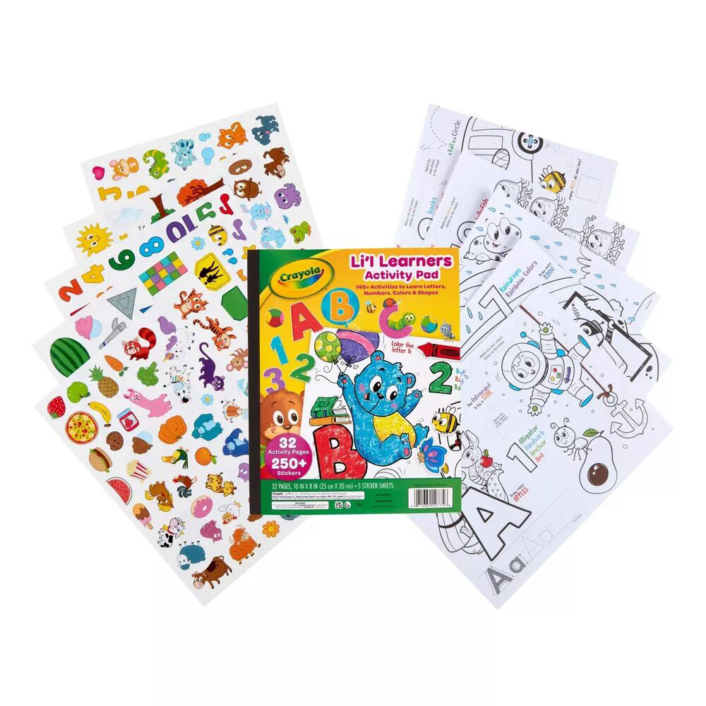 Crayola Lil Learners Activity Pad 32-Pages Sticker Book 10x8 In Kids 3y+ — image 3