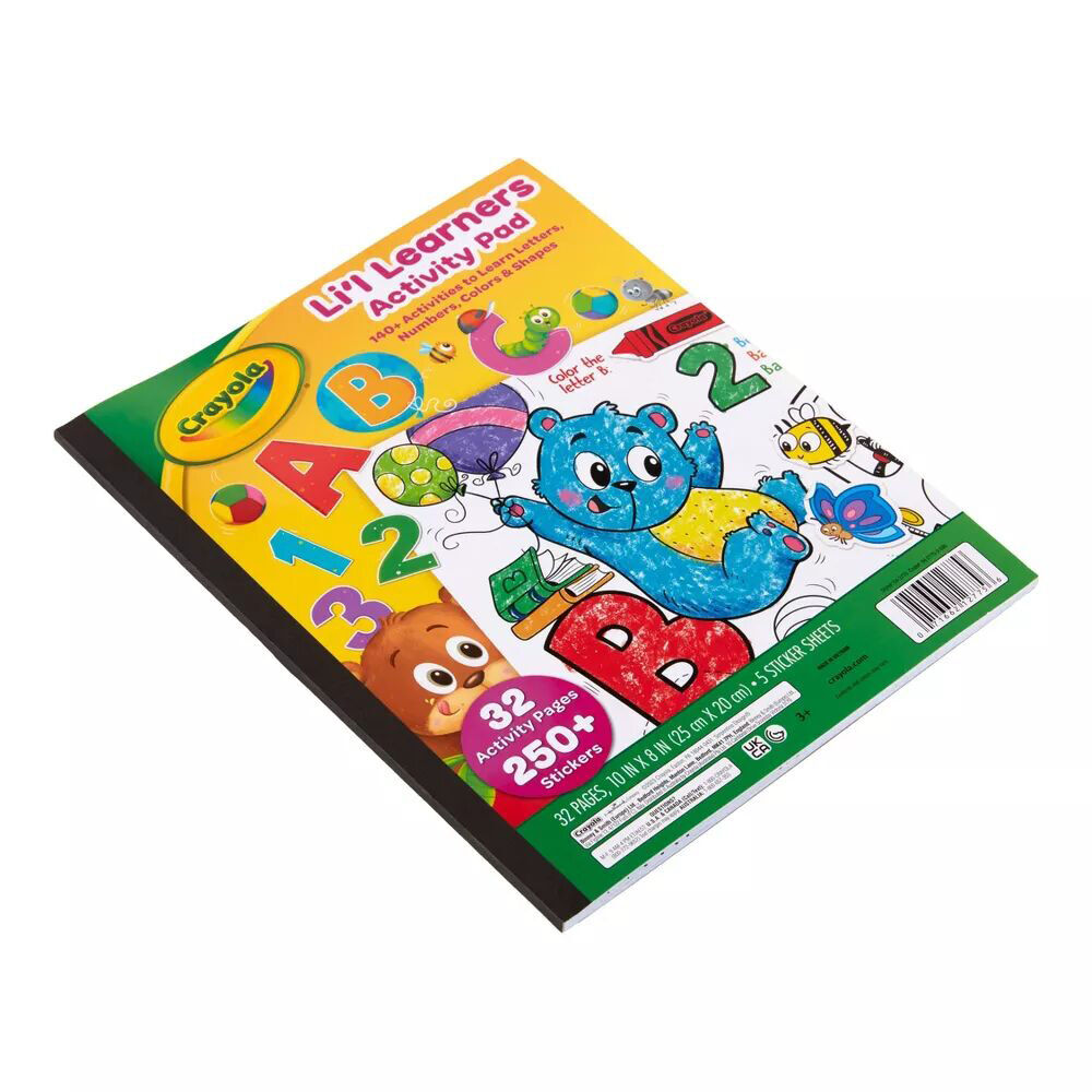Crayola Lil Learners Activity Pad 32-Pages Sticker Book 10x8 In Kids 3y+ — image 2
