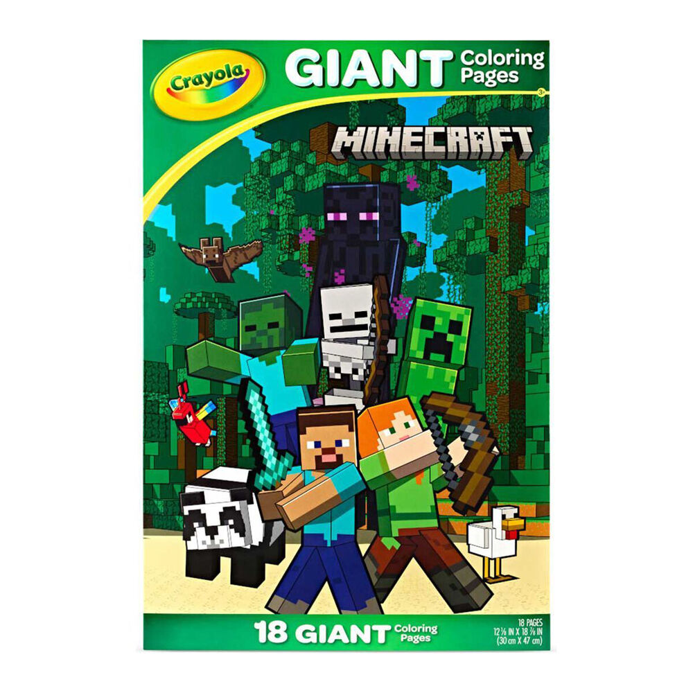 Crayola Minecraft Giant Colouring Pages 30x47cm Craft Kit Kids/Children 3y+