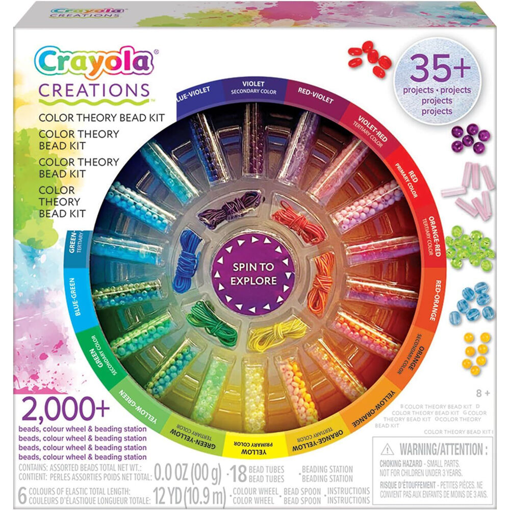 Crayola Creations Color Theory Bead Set DIY Jewelry Making Craft Kit Kids 8y+