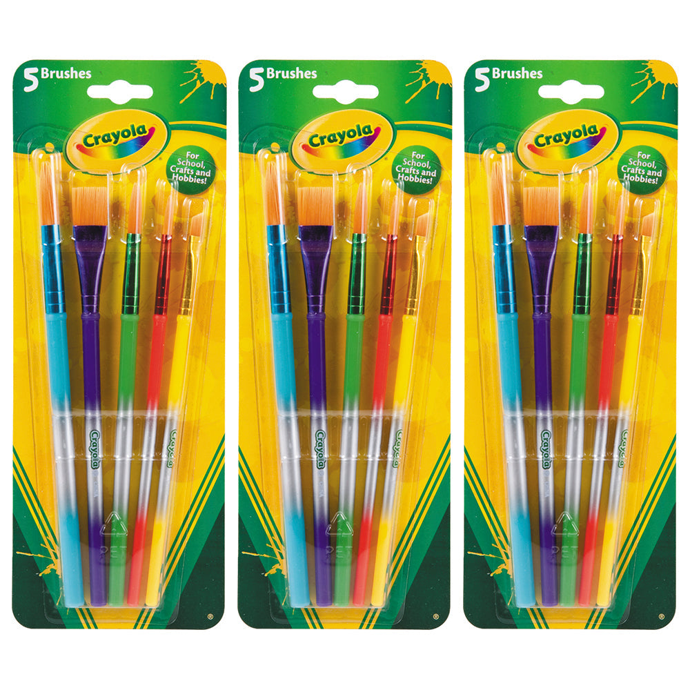 Crayola Kids Creative Art/Craft Water Colour/Washable Paint Painting Brush (15 Pieces)