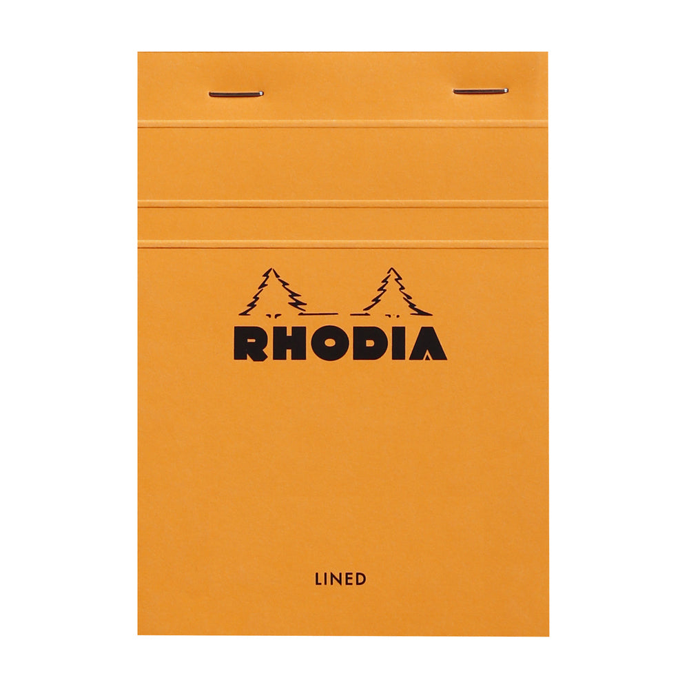 Rhodia No13 Top Stapled A6 Notepad Office Stationery Note Pad Ruled Orange