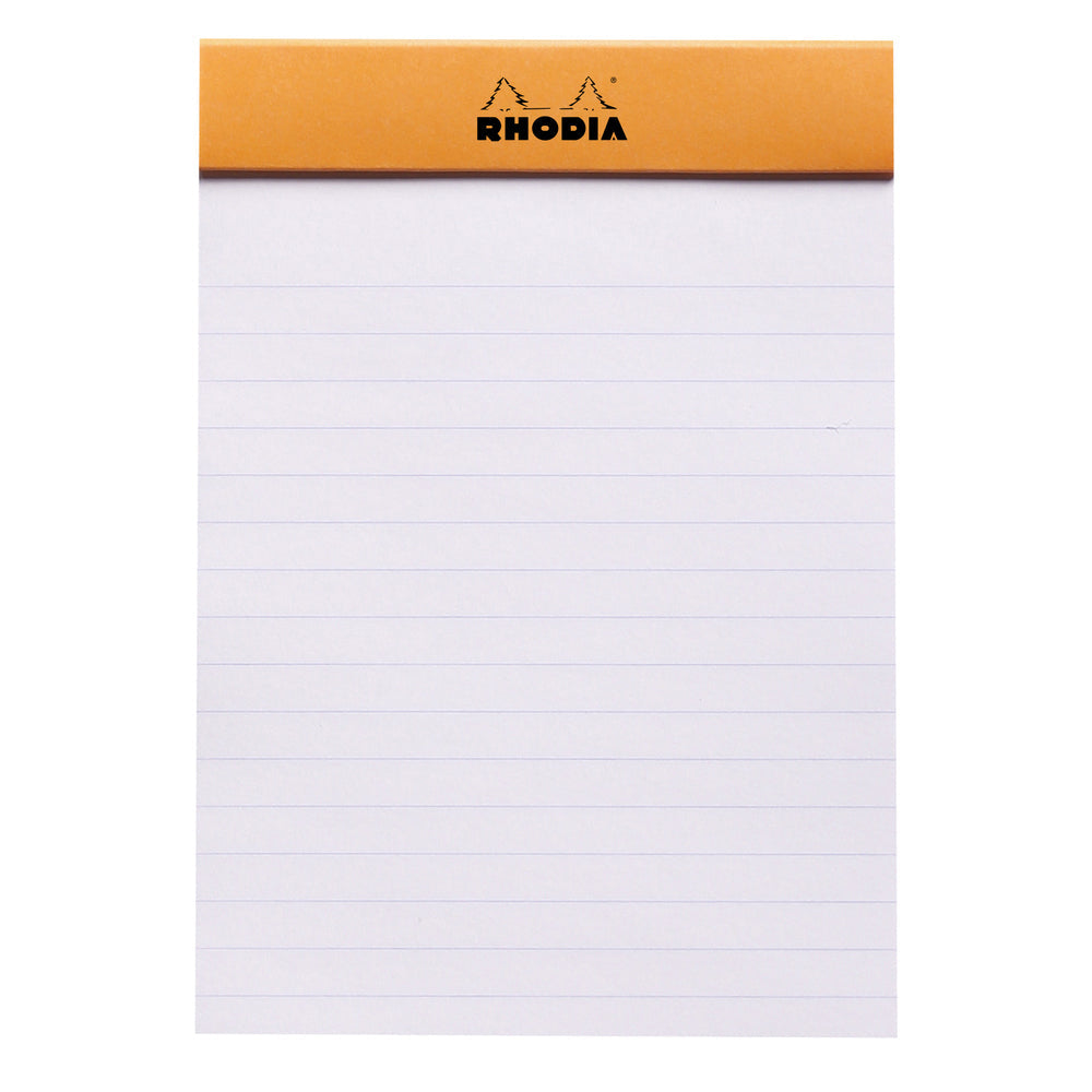 Rhodia No13 Top Stapled A6 Notepad Office Stationery Note Pad Ruled Orange — image 2