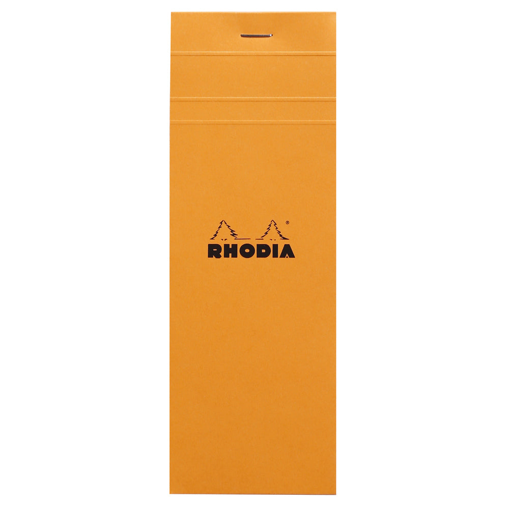 Rhodia No.8 Top Stapled List Notepad Office Stationery Note Pad 5x5 Grid Orange