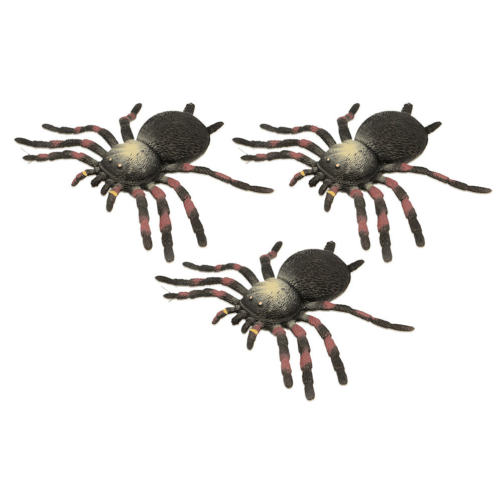 Fumfings Animal Stretchy Beanie 19cm Tarantula Spider 3y+ Toys Children Black (3 Pack)