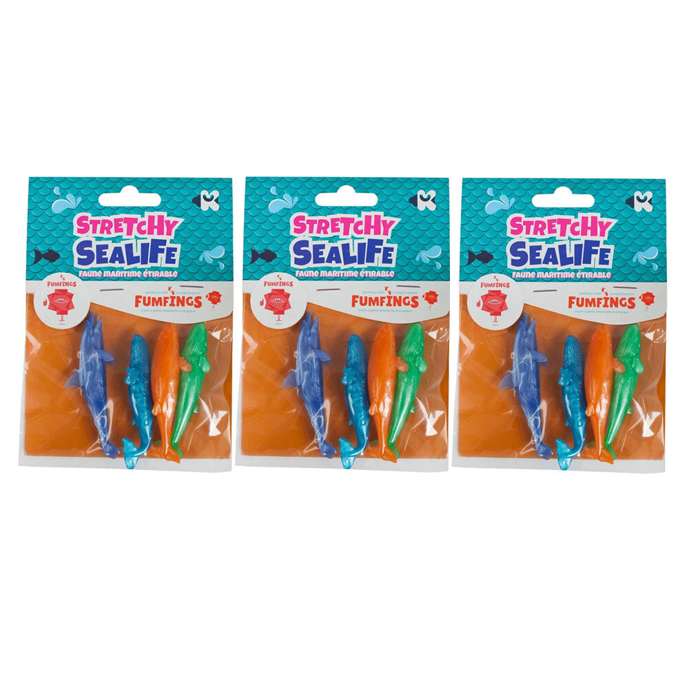 Fumfings Animal Mini Stretchy Sealife 15cm (3 Pack)