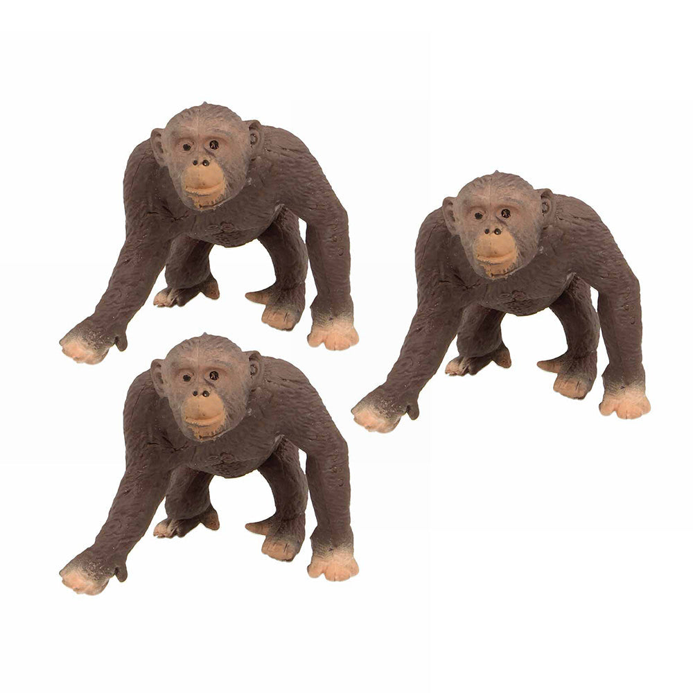 Fumfings Animal Stretchy Beanie Gorilla 11cm Soft Stretch 3y+ Toy Child/Kids (3 Pack)