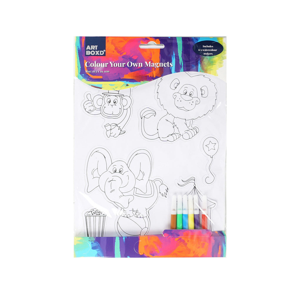 Art Boxd Colour Your Own Magnet Kids/Children Activity Kit w/ Pencils Assorted