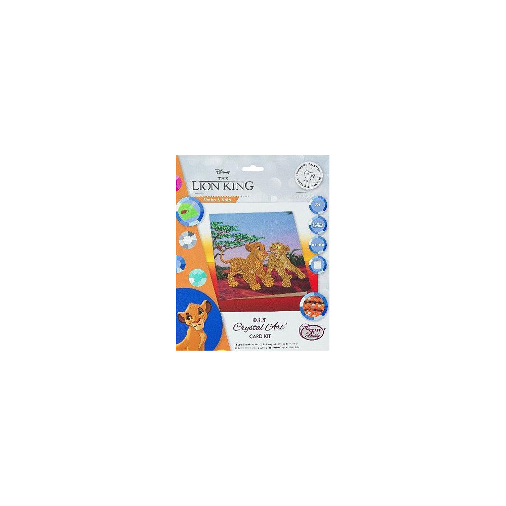 Craft Buddy Simba & Nala Diamond Painting Crystal Art Card 18cm Kids/Family 8y+ — image 5