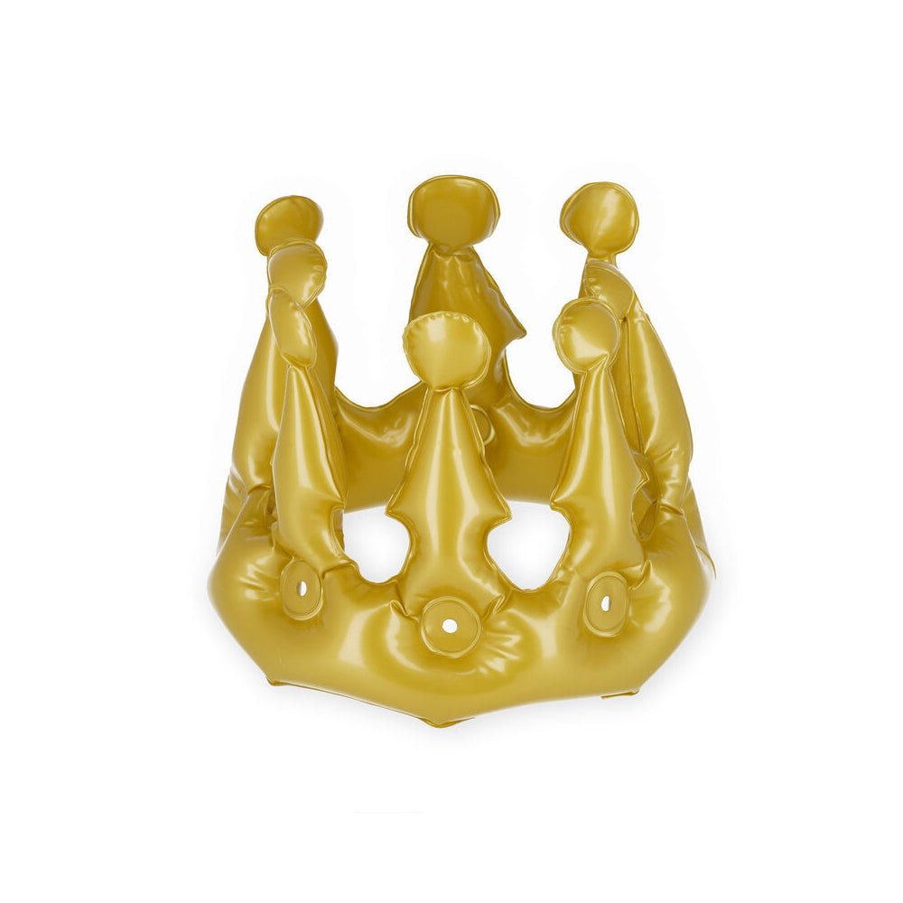 Legami Inflatable Prince Crown Balloon Hat Kids Birthday/Party Decor Gold