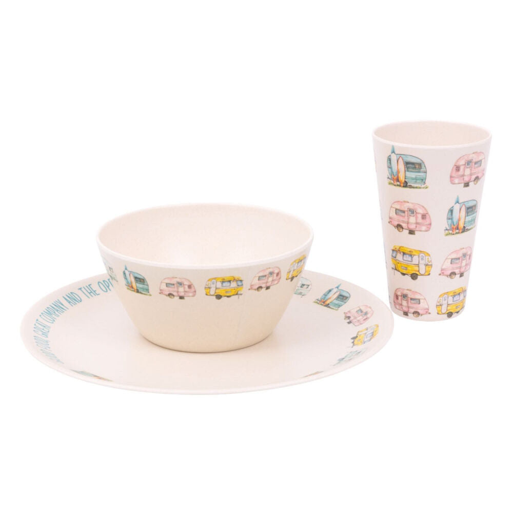 Splosh 360ml/13cm White Caravan Bamboo Melamine Water Drink Tumbler Cup — image 3