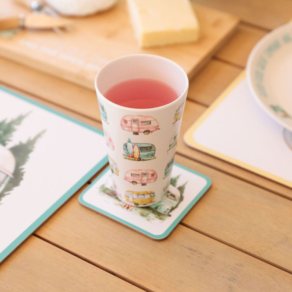 Splosh 360ml/13cm White Caravan Bamboo Melamine Water Drink Tumbler Cup — image 4