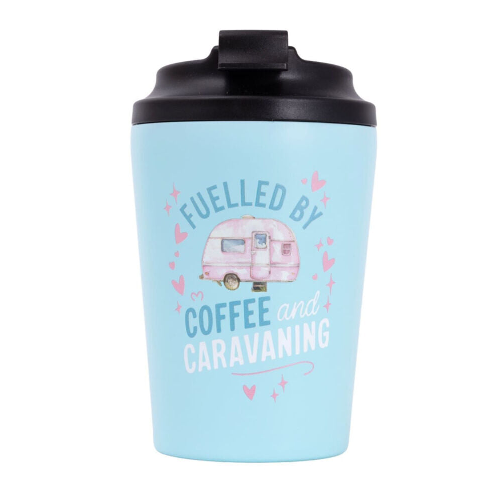 Splosh 380ml Water Tumbler Blue Caravan Insulated Travel Coffee Cup