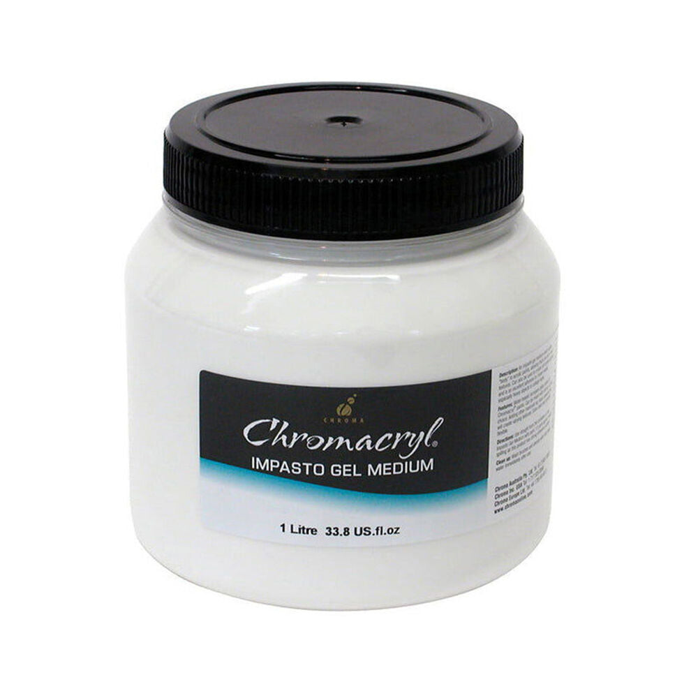 Chromacryl 1Litre Thick Luminous Texture Impasto Gel Glaze Art Medium