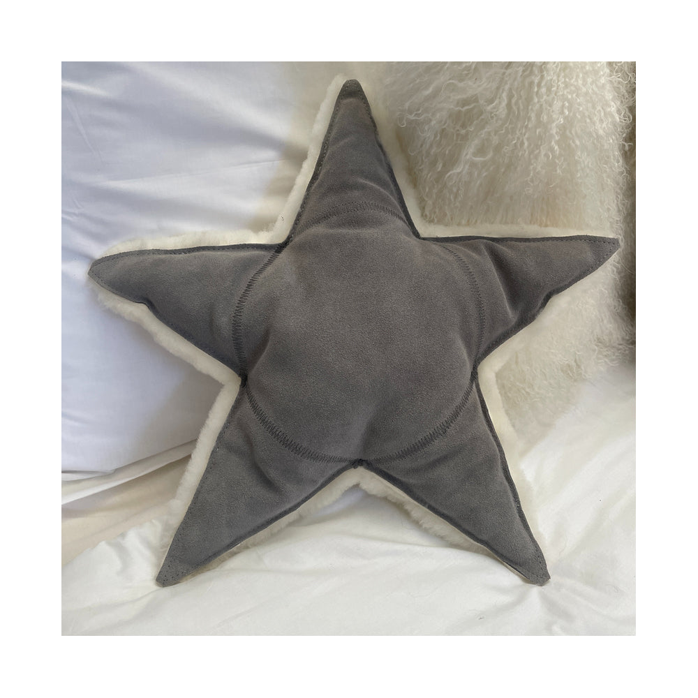 Huxford Grove Sheepskin Star Cushion Kids Room Decorative Pillow 45cm Black — image 2