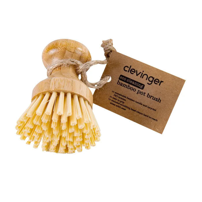 Clevinger 9cm Bamboo Eco Cleaning Kitchen Sink Dish/Bowl/Pot Scrub/Washing Brush