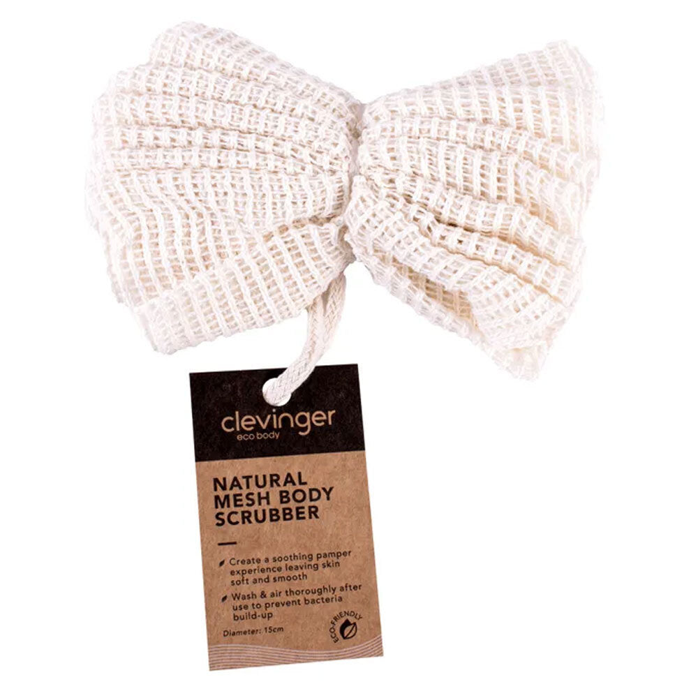 Clevinger Eco Natural Linen Cotton Yarn Mesh Body Cleaning Shower Scrubber — image 2