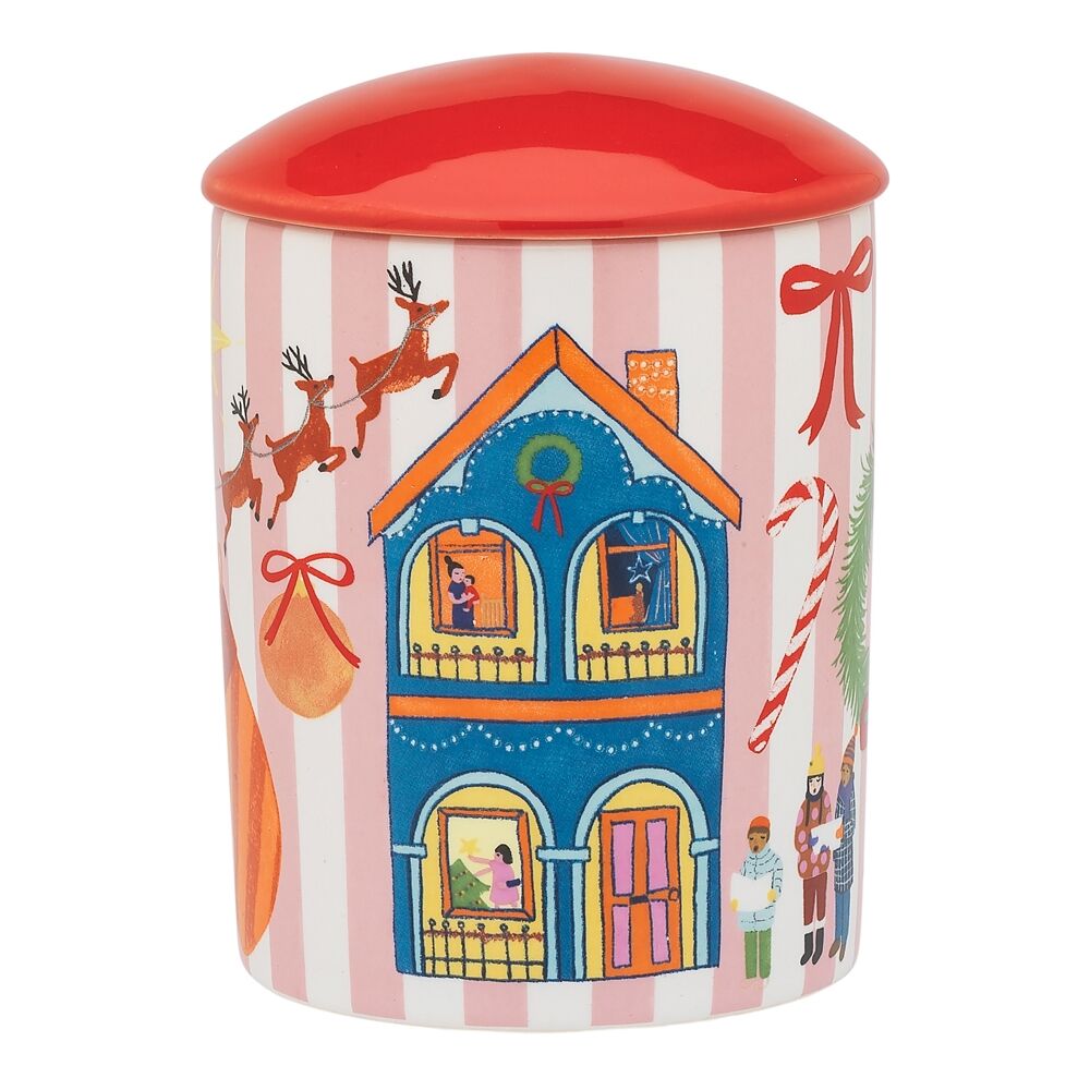 Porto 490g Multi-Coloured Night Before Ceramic Soy Wax Candle w/ Lid 70-80hrs