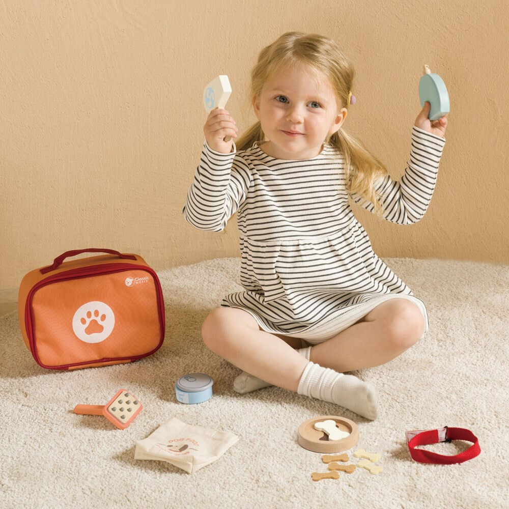 Classic World Children's Wooden Pet Care Playset 3Y+ Orange (16 Pieces) — image 3