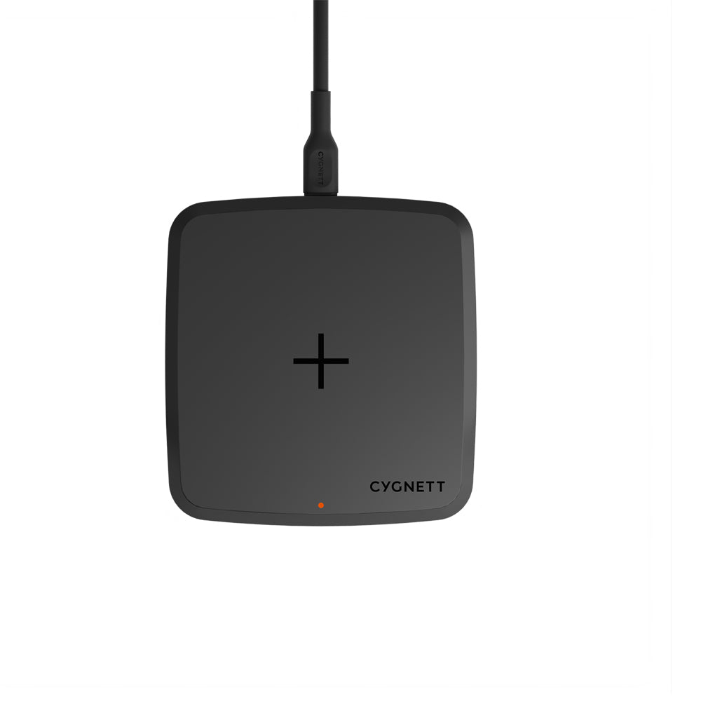 Cygnett ChargeBase Wireless Phone Fast/Quick Charger Qi Compatible 15W — Black