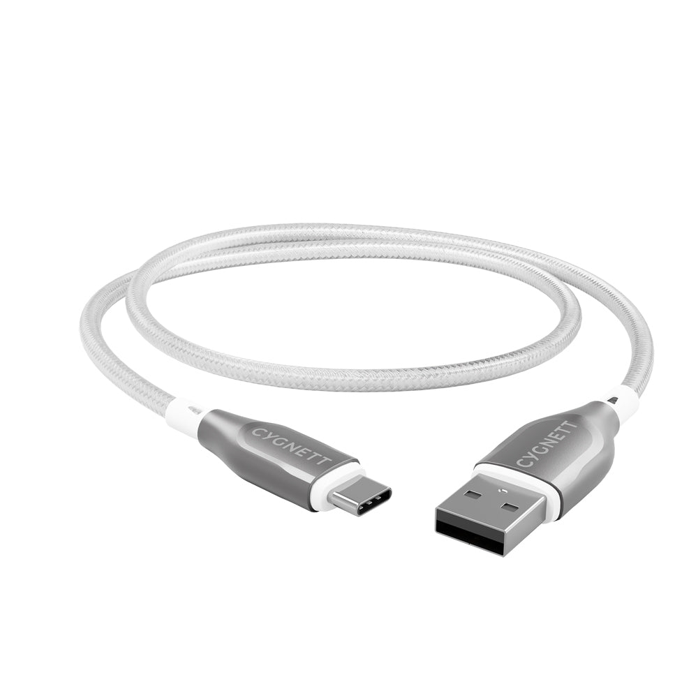 Cygnett Armoured USB-C to USB-A Charger & Data Sync Transfer Cable 1M White — image 2