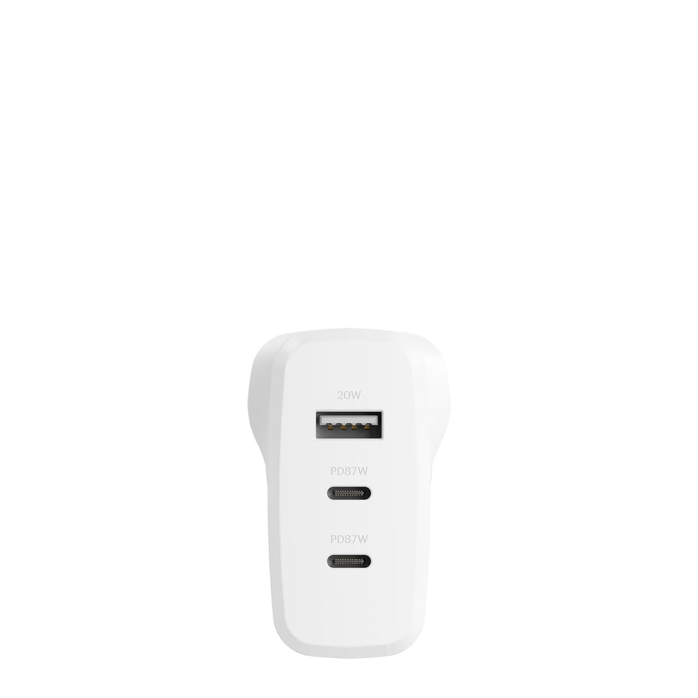 Cygnett PowerPlus 87W USB-C & USB-A Multiport Wall Travel Charger Adapter White — image 2