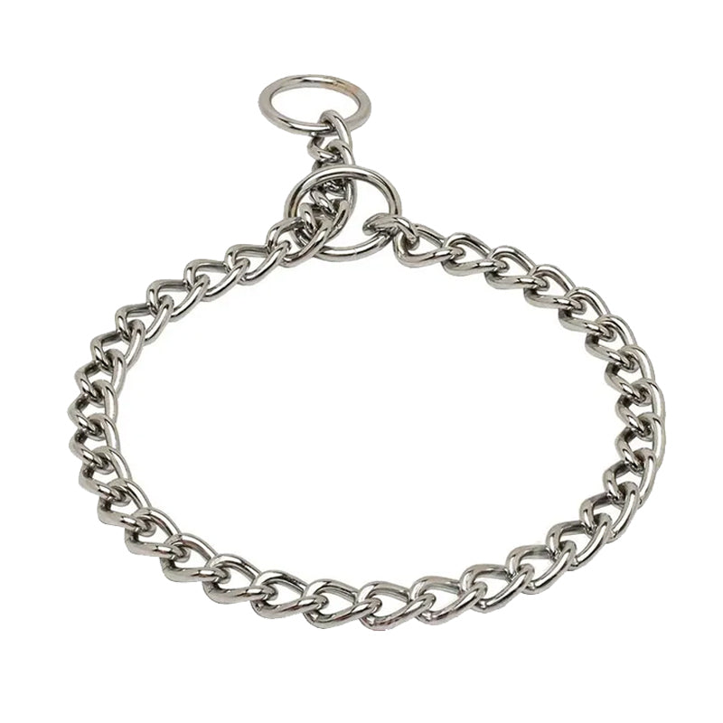 Royale Pet/Dog Neck Strap Choker Silver Metal Chain Training Harness Collar — 60cm