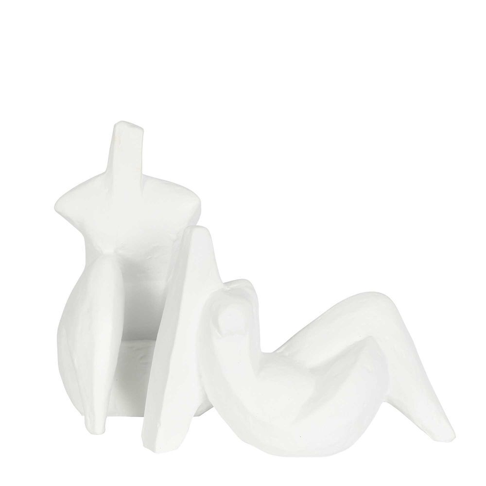 Belle Henry Polyresin Sitting Statue 27cm Sculpture Tabletop Accent Decor White — image 4