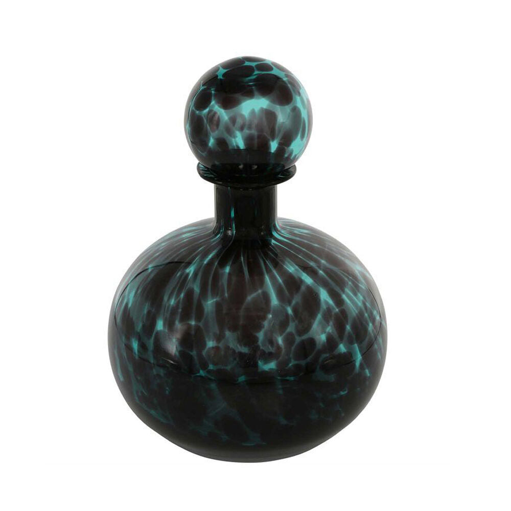 Belle Jasper Glass Bottle Round 28.5cm Decorative Accent Home Decor Verdigris