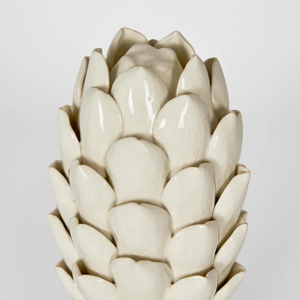 Belle Ceramic Artichoke Sculpture/Ornament Home Decor Short 12x27cm White — image 2