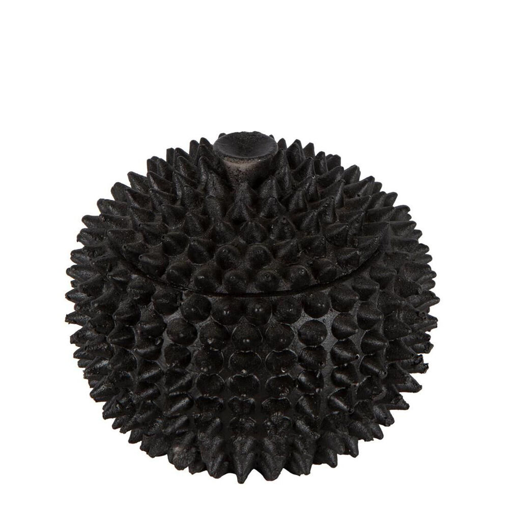Belle Polyresin Decorative Spike Bowl Home/Tabletop Decor Large 18x18cm Black