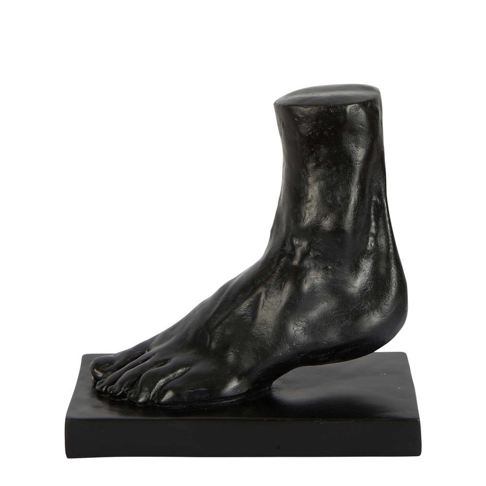 Belle Morton Polyresin Foot Sculpture 24cm Tabletop Accent Home Decor Black