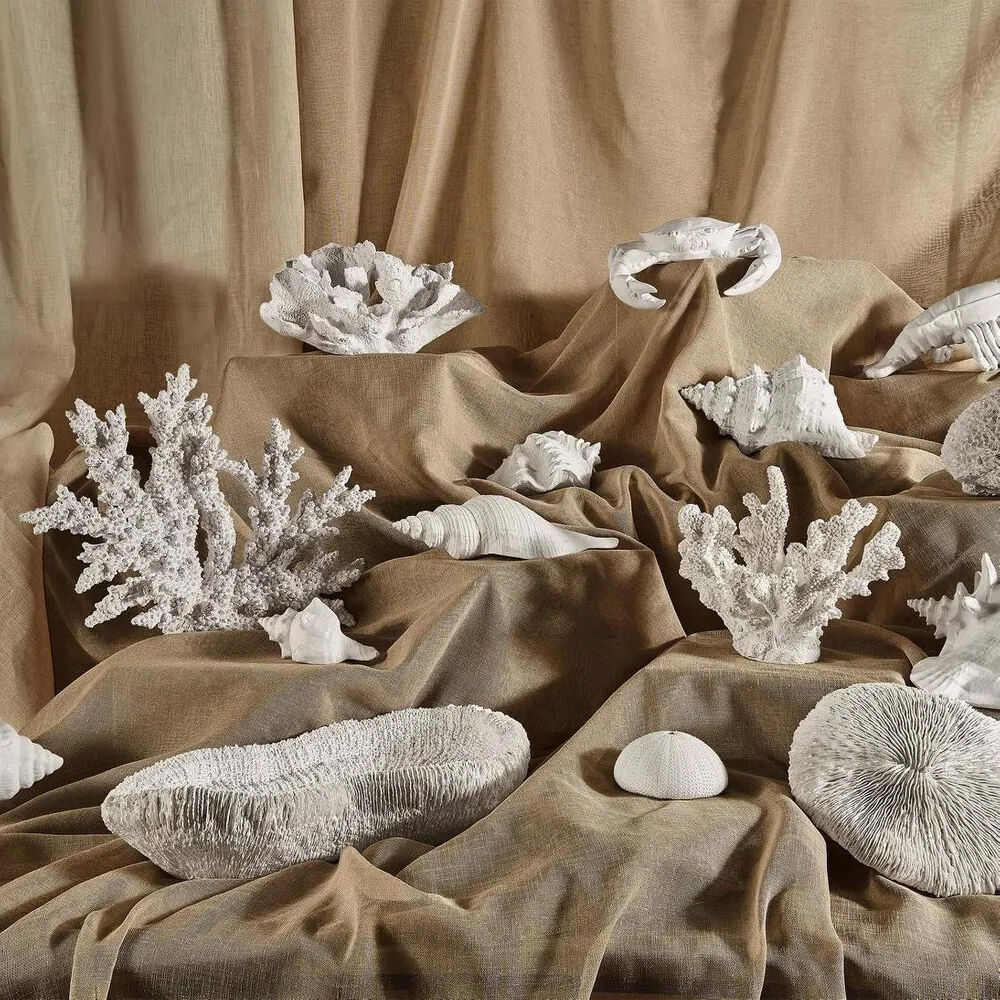Belle Polyresin Laguna Coral Sculpture/Ornament Home Decor 26.5x14.5cm White — image 4
