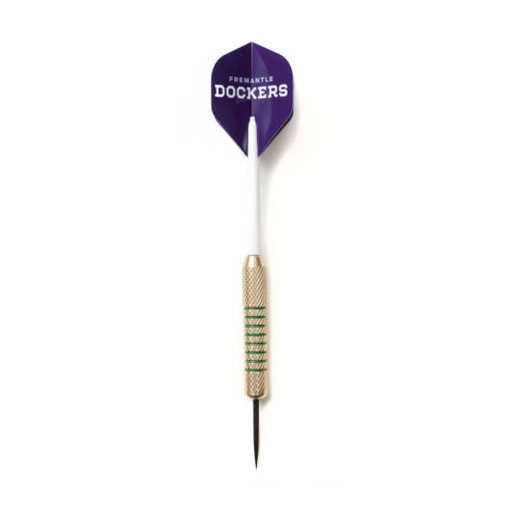 Afl Brass Darts Fremantle Dockers Team Design Flights & Shafts In Case (3 Pieces) — image 3
