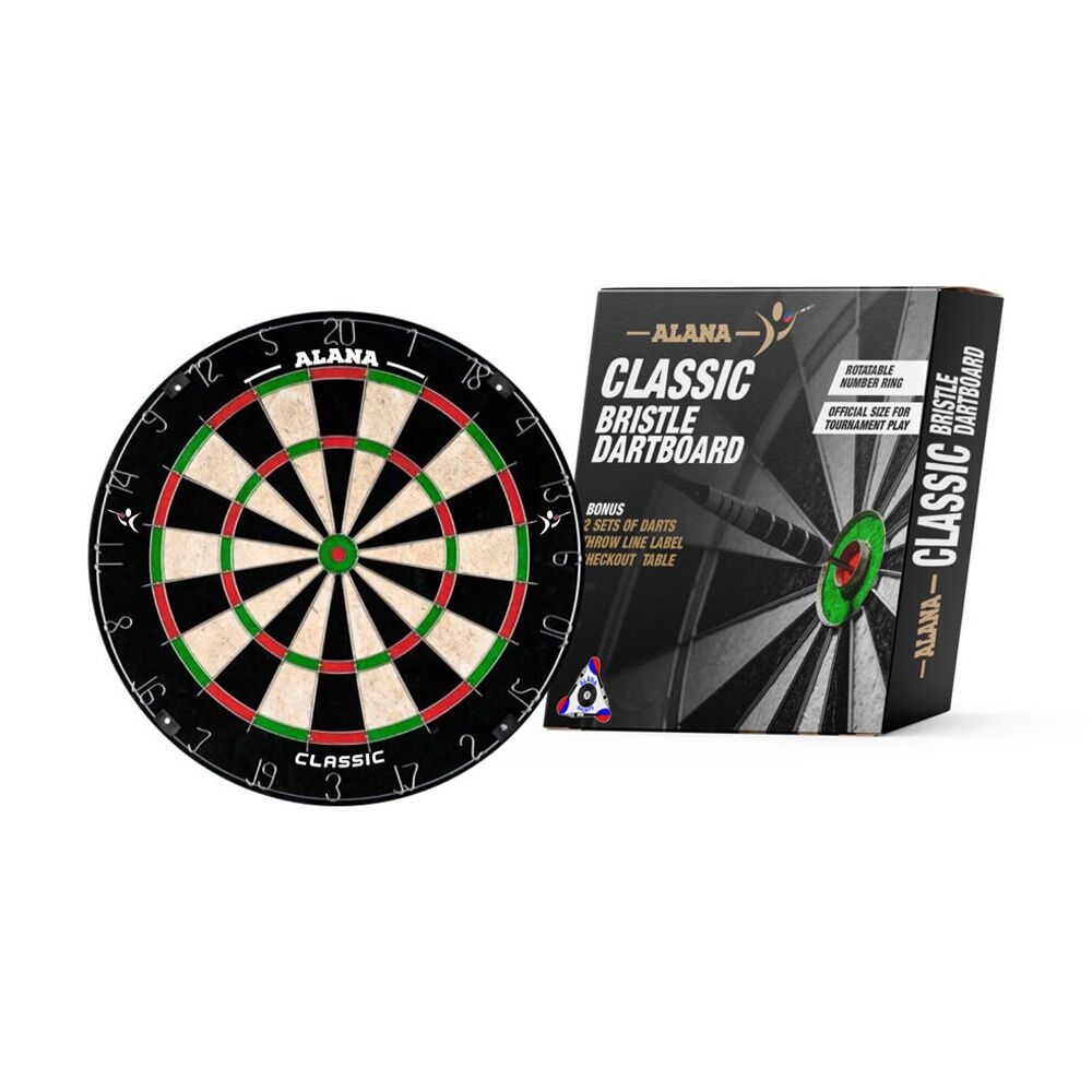 Alana Classical Bristle w/ 2 Sets Brass Darts Round Wire Spider Dartboard