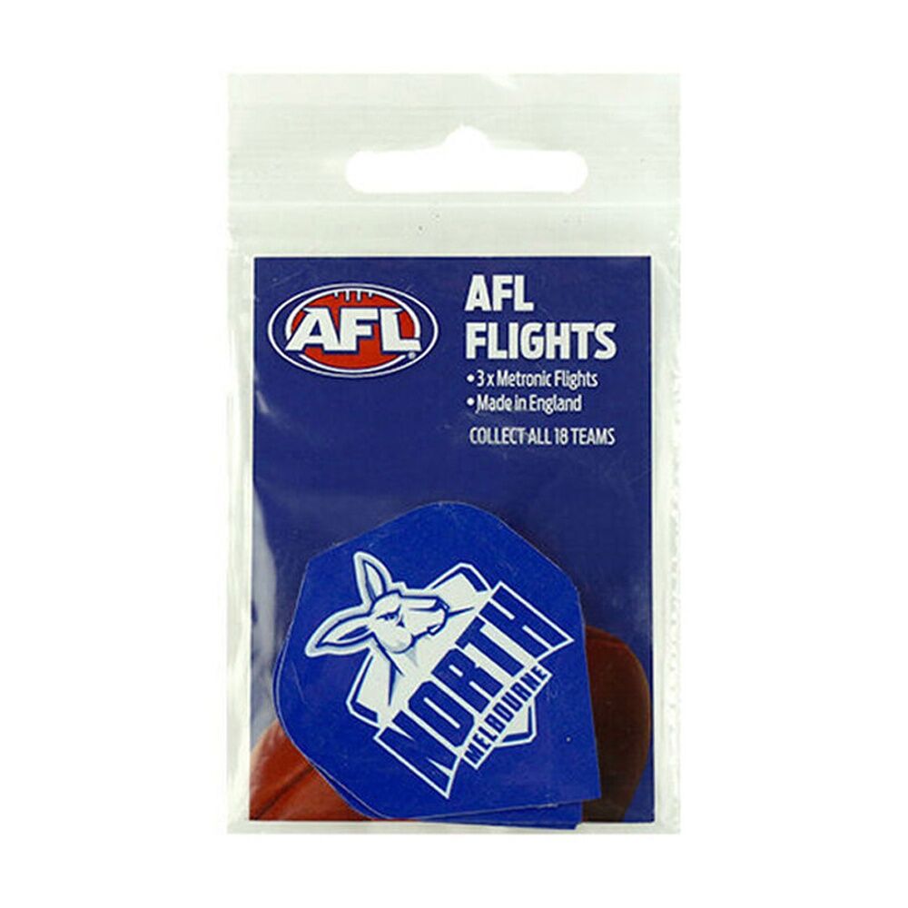 Afl Dart Flights Kangaroos North Melbourne Team Metronic Pack England Made (3 Pieces)
