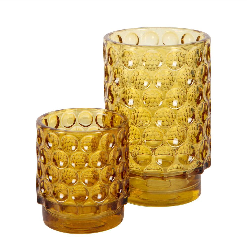 Belle Targa Glass Tealight Candle Holder Storage Display Decor Large 13cm Sienna — image 2