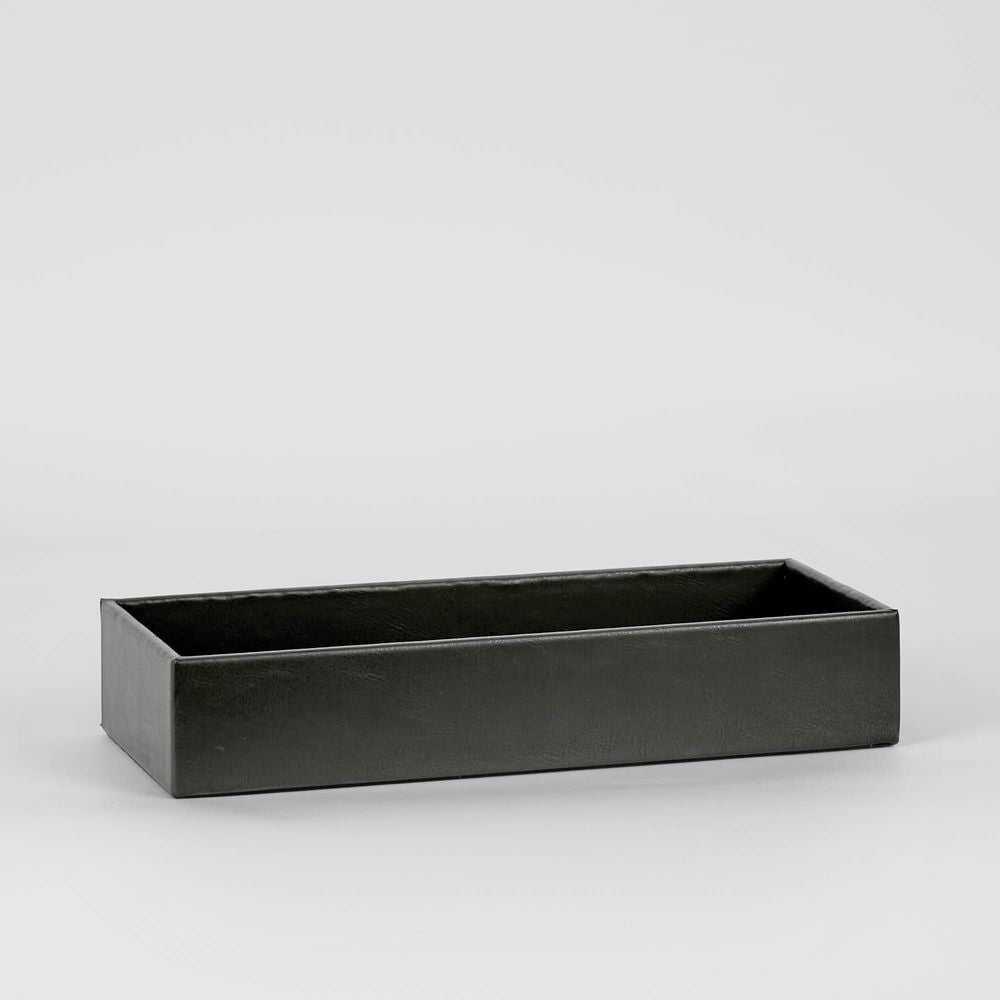 Belle Bathroom Tray Storage Bath Countertop Organiser Rectangle 30.5cm Black — image 2
