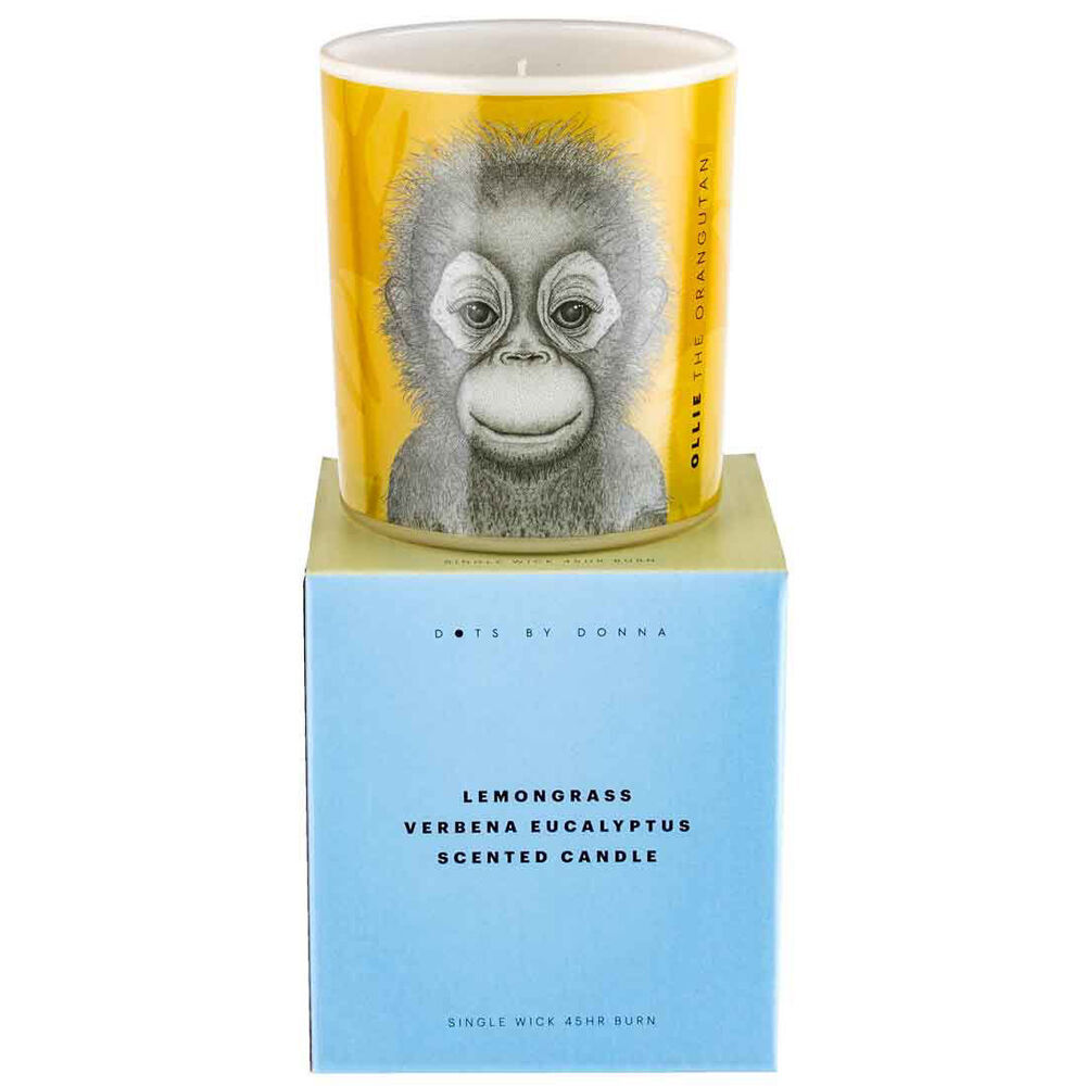 LMD Dots By Donna Ollie The Orangutan Glass Candle 45hr Home Decor Yellow (2 Pack) — image 2